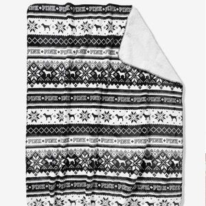 Victoria’s Secret pink winter Sherpa blanket NWT